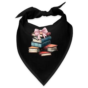 Coquette Bow Bibliothekar Bibliothek Bücher Rosa - Bandana - Schwarz - Vorne