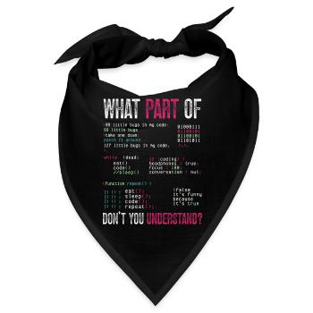 Programmierer Computercodierungssoftwareentwickler - Bandana - Schwarz - Vorne