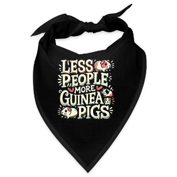Weniger Menschen, mehr Meerschweinchen - Bandana - Schwarz - Vorne