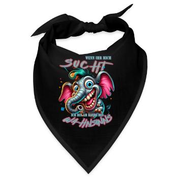 Wenn ihr mich sucht ich bin am Rande des Wahnsinns - Bandana - Schwarz - Vorne