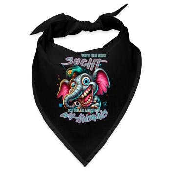 Wenn ihr mich sucht ich bin am Rande des Wahnsinns - Bandana - Schwarz - Vorne