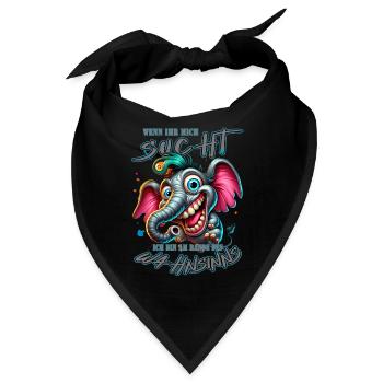Wenn ihr mich sucht, ich bin am Rande des Wahnsinn - Bandana - Schwarz - Vorne