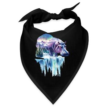 Nilpferd - Bandana - Schwarz - Vorne