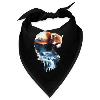 Roter Panda - Bandana - Schwarz - Vorne