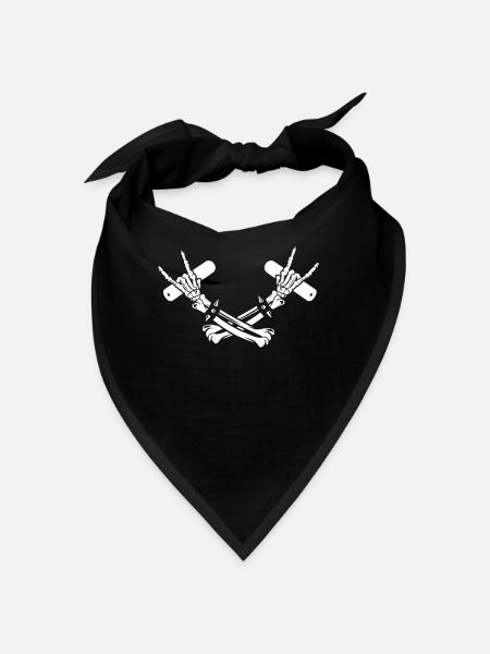 Pedal Steel Guitarist String Instrument Mountain - Bandana - Schwarz - Vorne