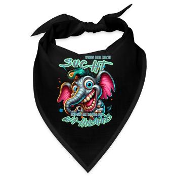 Wenn ihr mich sucht, ich bin am Rande des Wahnsinn - Bandana - Schwarz - Vorne