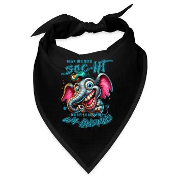Wenn ihr mich sucht, ich bin am Rande des Wahnsinn - Bandana - Schwarz - Vorne