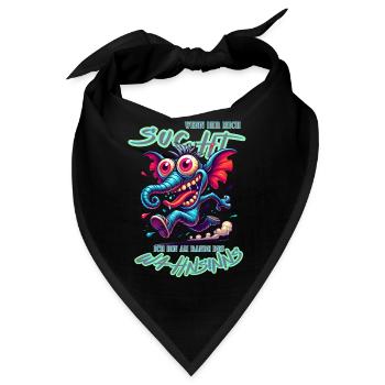 Wenn ihr mich sucht, ich bin am Rande des Wahnsinn - Bandana - Schwarz - Vorne
