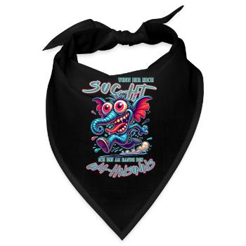 Wenn ihr mich sucht, ich bin am Rande des Wahnsinn - Bandana - Schwarz - Vorne