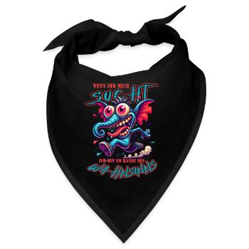 Wenn ihr mich sucht, ich bin am Rande des Wahnsinn - Bandana - Schwarz - Vorne