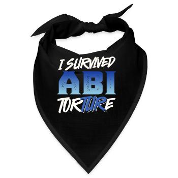 Abiturienten I SURVIVED ABI TORTURE Lustiges - Bandana - Schwarz - Vorne