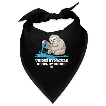 Wassermann-Zodiak Faultier Einzigartig Naturgemäß - Bandana - Schwarz - Vorne