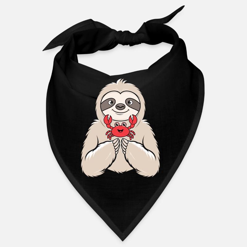 Krebs Sternzeichen Faultier Umarmt Krabbe Bandana