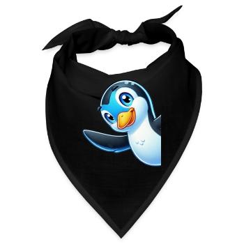 Penguine Vogelliebhaber Penguin -Enthusiast - Bandana - Schwarz - Vorne