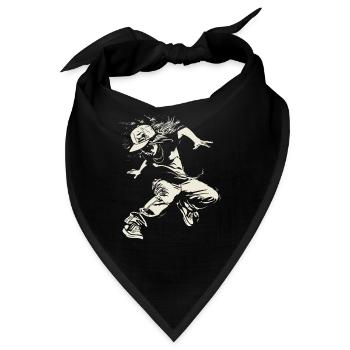 B-Girl Skizze - Bandana - Schwarz - Vorne