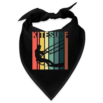 Kitesurfer Kiteboard Kitesurfen Kitesurf - Bandana - Schwarz - Vorne