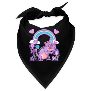 Echse Drache Drachen - Bandana - Schwarz - Vorne