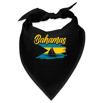 Bahamas Karibik Insel Atlantik Sommer Geschenk - Bandana - Schwarz - Vorne