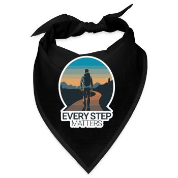 REISE, JEDER SCHRITT ZÄHLT - Bandana - Schwarz - Vorne