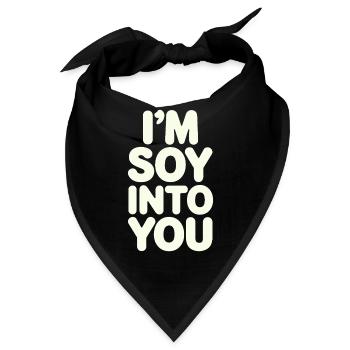 Ich Bin Soja In Dich Verliebt Vegan Vegetarian - Bandana - Schwarz - Vorne