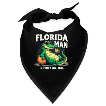 Alligator Krokodil Reptil Enthusiast Sumpf - Bandana - Schwarz - Vorne