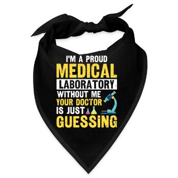 Ich bin ein stolzes medizinisches Labor Lustiges Labor - Bandana - Schwarz - Vorne