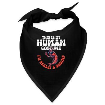 This Is My Human Costume Seafood Shrimp Lover - Bandana - Schwarz - Vorne