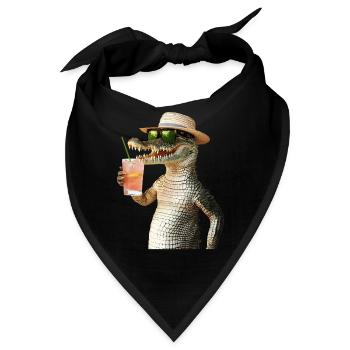 Krokodil - Bandana - Schwarz - Vorne