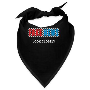 FAKE NEWS - Bandana - Schwarz - Vorne