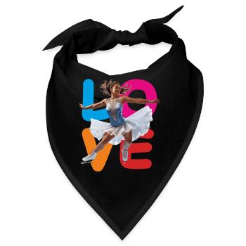 EISKUNSTLAUF LOVE - Bandana - Schwarz - Vorne