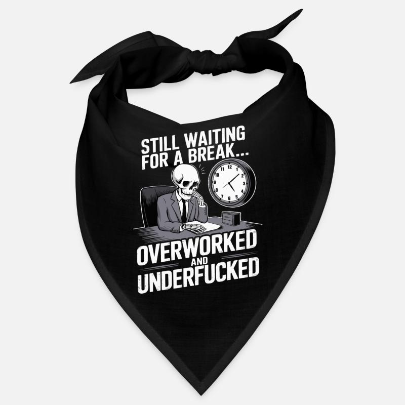 Overworked Skeleton – Tired Office Worker Humor Bandana