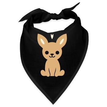 Reh - Bandana - Schwarz - Vorne