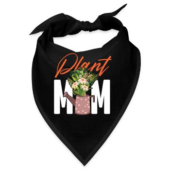 Plant Lover Gardening Plant Mom - Bandana - Schwarz - Vorne