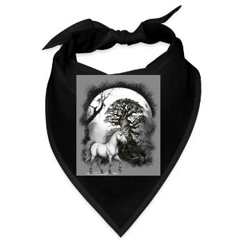 Einhorn Einhörner Pferd - Bandana - Schwarz - Vorne
