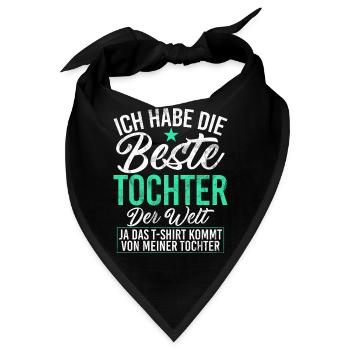 Papa Tochter Vatertag Vaterschaft Elternteil - Bandana - Schwarz - Vorne