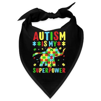 autism is my superpower - Bandana - Schwarz - Vorne