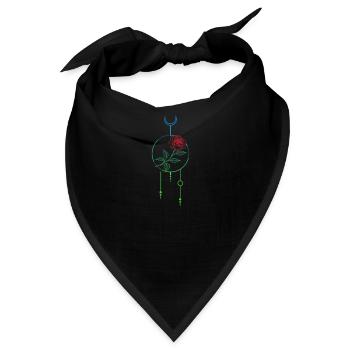 Himmlischer Rosentraum - Bandana - Schwarz - Vorne