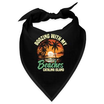 Saufen Mit Meinen Stränden Catalina Island - Bandana - Schwarz - Vorne