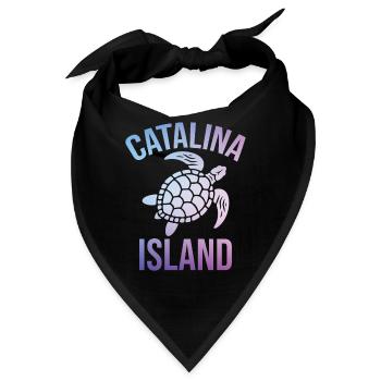Catalina Island California Est 1542 Tortoise - Bandana - Schwarz - Vorne