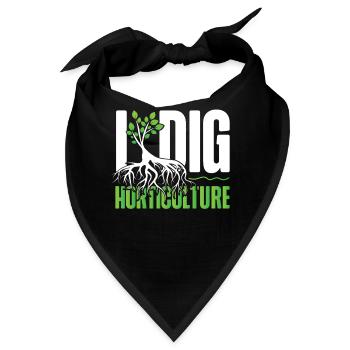 Plant Lover Gardening Pun I Dig - Bandana - Schwarz - Vorne