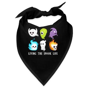 Living The Spook Life Ghost Bait - Bandana - Schwarz - Vorne