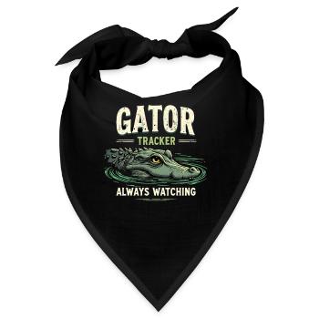 Alligator Krokodil Reptil Enthusiast Sumpf - Bandana - Schwarz - Vorne