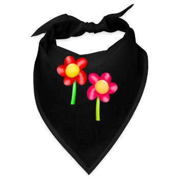 Blumen Blume Frühling - Bandana - Schwarz - Vorne