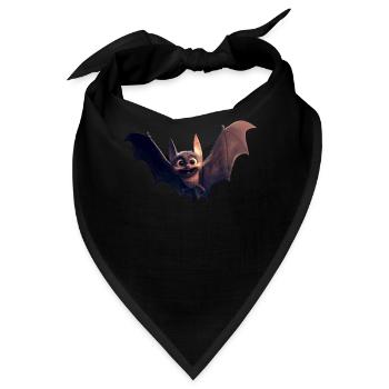 Fledermaus Flughund Vampir Bat Süße Fledemäuse - Bandana - Schwarz - Vorne