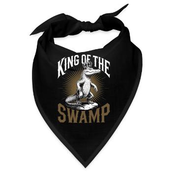 Alligator Krokodil Reptil Enthusiast Sumpf - Bandana - Schwarz - Vorne