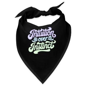 Intuition Über Instinkt Inspirierendes - Bandana - Schwarz - Vorne