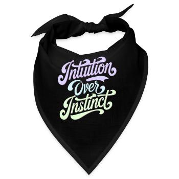 Intuition Über Instinkt Inspirierendes - Bandana - Schwarz - Vorne