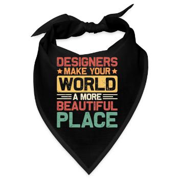 Designer - Bandana - Schwarz - Vorne