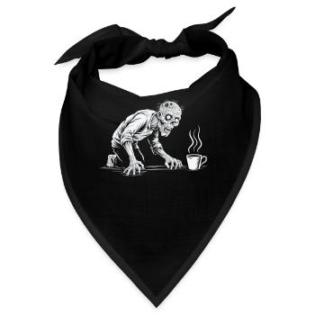 Zombie Undead Coffee Lover Horror Death Decaf - Bandana - Schwarz - Vorne