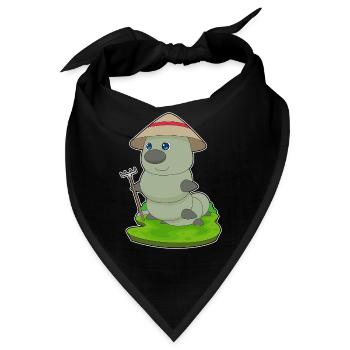 Raupe Landwirt Harke Bauernhof - Bandana - Schwarz - Vorne